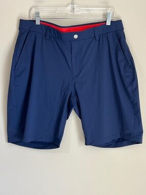 Redvanly Hanover Golf Shorts Mens XL Navy Pull On Stretch 8 Inch